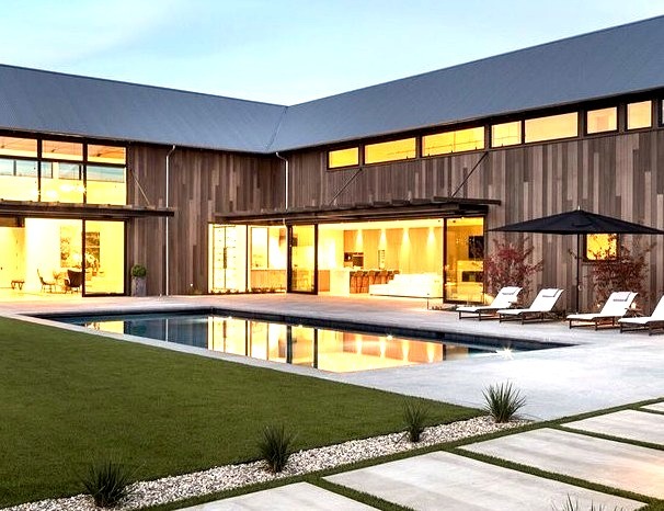 Contemporary Pool - Pool House