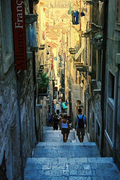 Steep Street,  Dubrovnik, Croatia